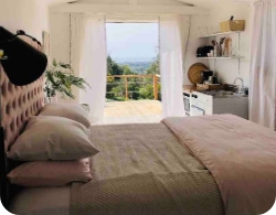Terrace overlooking canyon and ocean